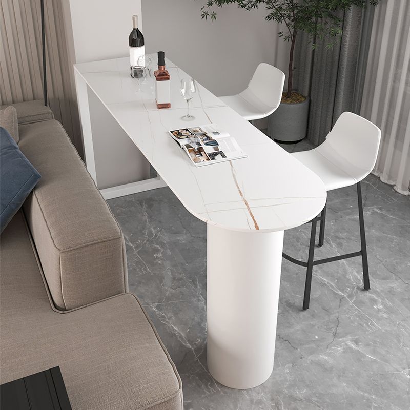 Modern Stone Bar Table Set 1/2/3 Pieces Counter Table for Indoor