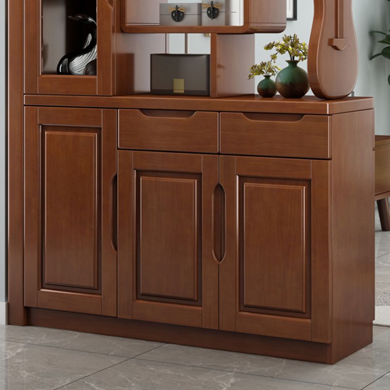 Solid Wood Cabinet 14.96" Wide Accent Cabinet with Drawers and Shelves