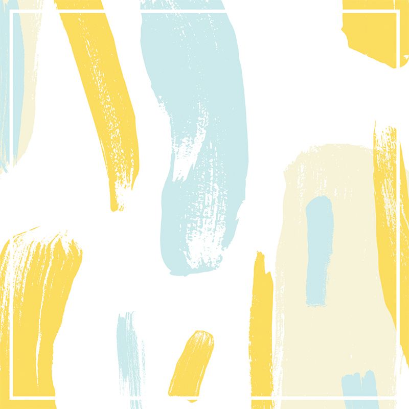 Abstract Pattern Mural Wallpaper Modern Non-Woven Textured Wall Covering in Yellow