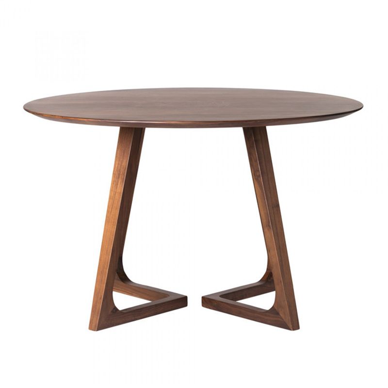 Modern Pine Wood Table for Restaurant Dining Table with Double Wood Pedestal