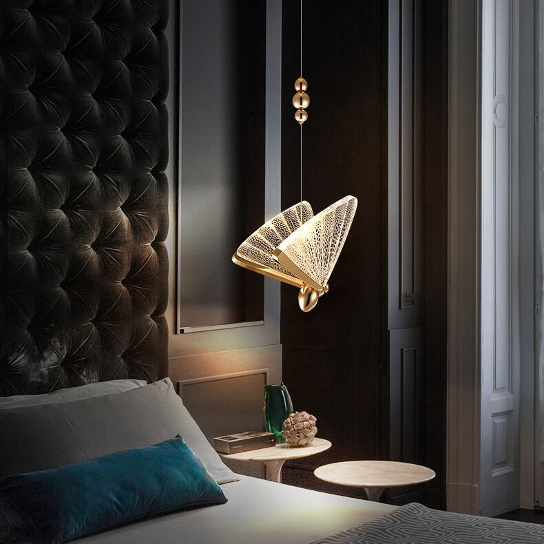 Luxurious Butterfly Style Hanging Ceiling Light, Acrylic Integrated LED Light Pendant Lighting
