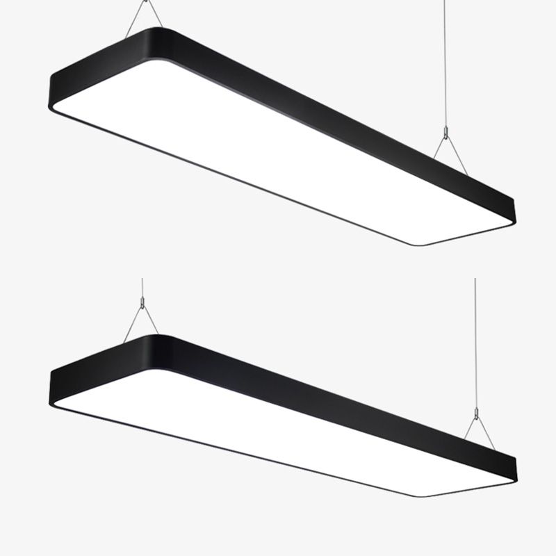 Rechthoekig metaalhangend plafondlicht Minimalistische hanglampverlichting voor kantoor