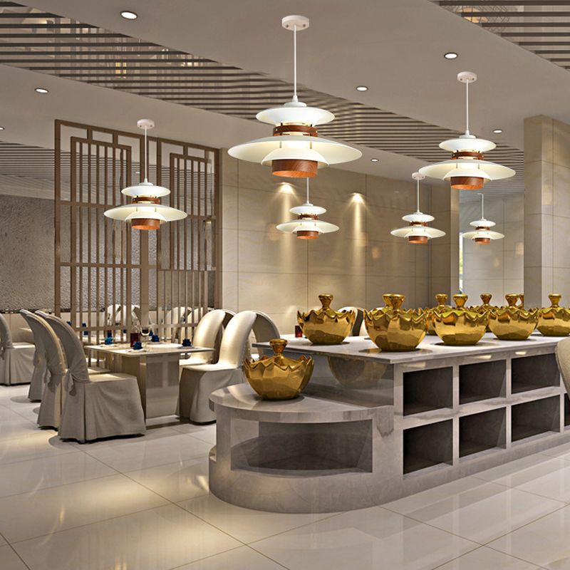 Éclairage suspendu de forme unique Métal de style moderne 1 pendentif léger avec bois