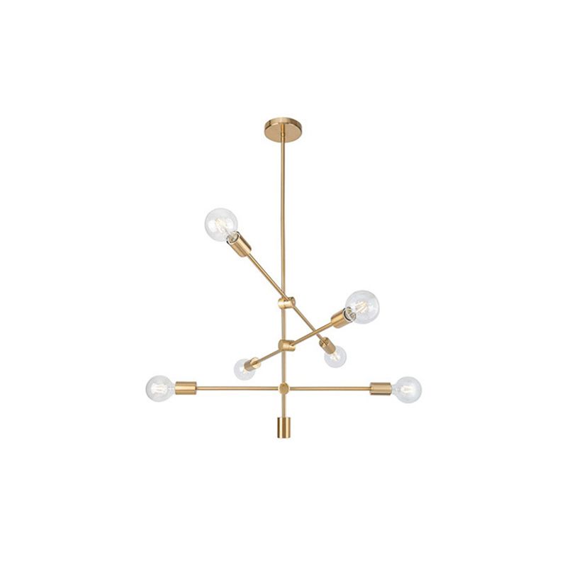 Modern Chandelier, Black Light Fixture Led Bulb with Adjustable Height