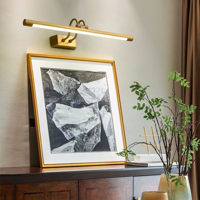 Vanité de style américain Light All Copper Vanity Lampe avec une teinte acrylique pour la chambre