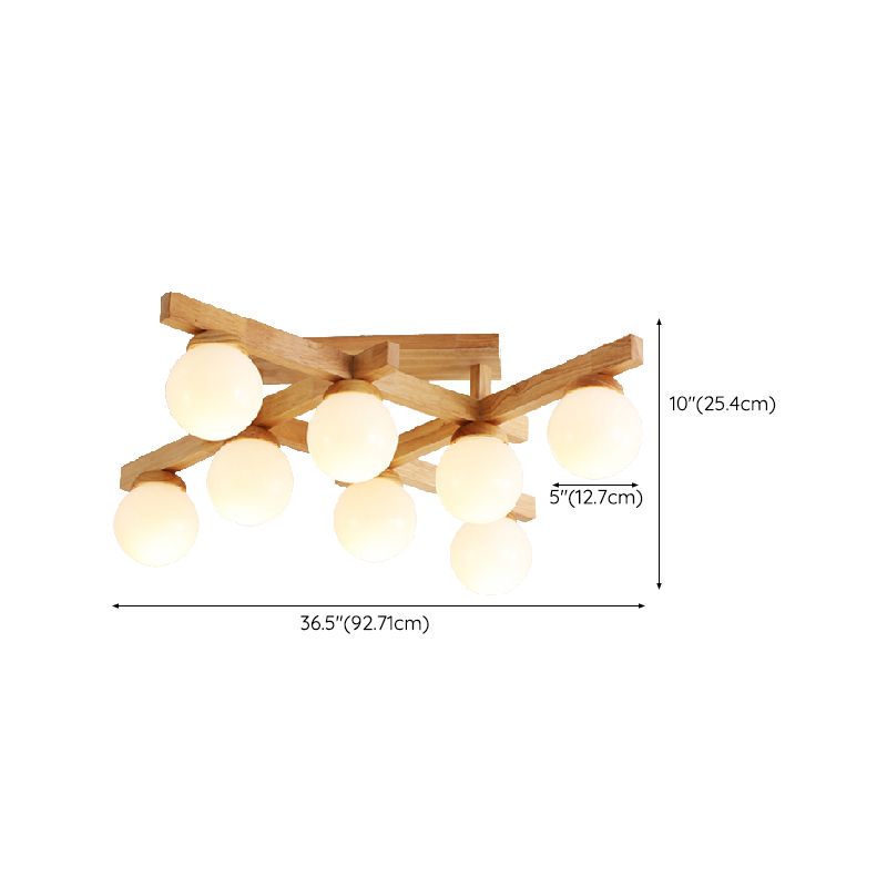 Modern Simple Ceiling Lamp Geometry Shape Glass Shade Ceiling Light for Bedroom