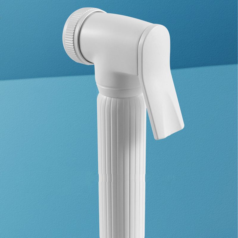 Wall Mounted Shower Arm Shower Faucet in White Metal Shower System Adjustable Water Flow