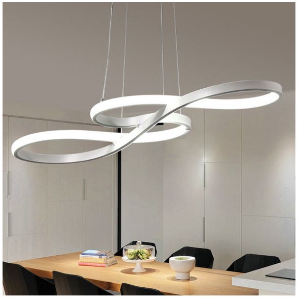 Moderne spiraalvormige kroonluchter LED Acryl Suspension Light voor Foyer Living Room Slaapkamer