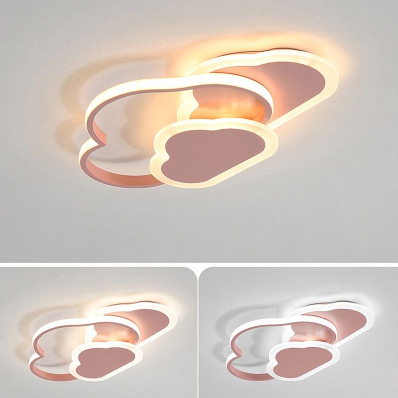 Creative Shaped LED Plafond Licht Kids Room Minimalist Line Design Flush Mount Verlichting Armatuur met Acryl Schaduw