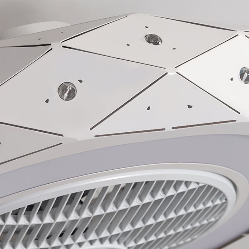 1 Light Ceiling Fan Light Modern Style Metal Ceiling Fan Light for Bedroom