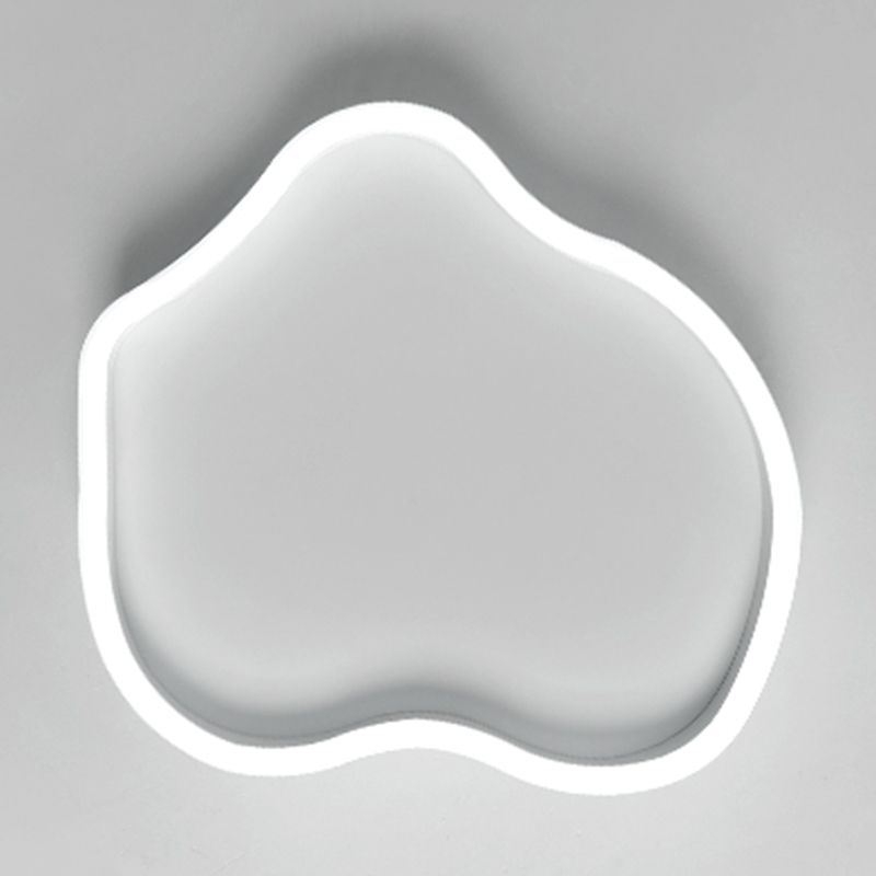 Metal Cloud Ceiling Fixture Nordic Style LED Close to Ceiling Lamp in White
