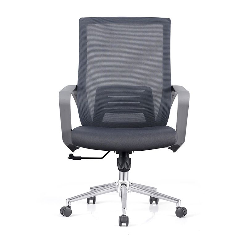 Modern Rotatable Office Chair Mid Back Fixed Armrest Task Chair with Wheels