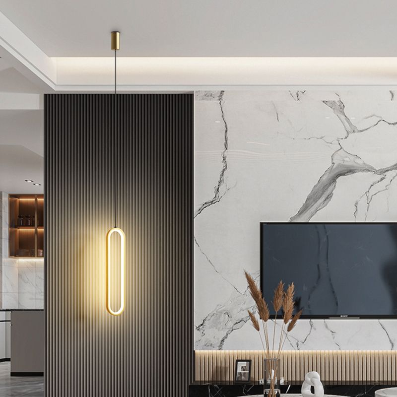 LED créatif moderne LED suspendu lampe en aluminium linéaire Lumière avec une teinte acrylique