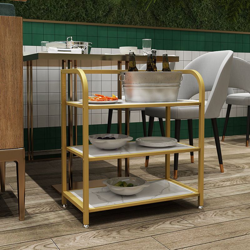 Rolling Contemporary Prep Table Metal Prep Table for Home Use