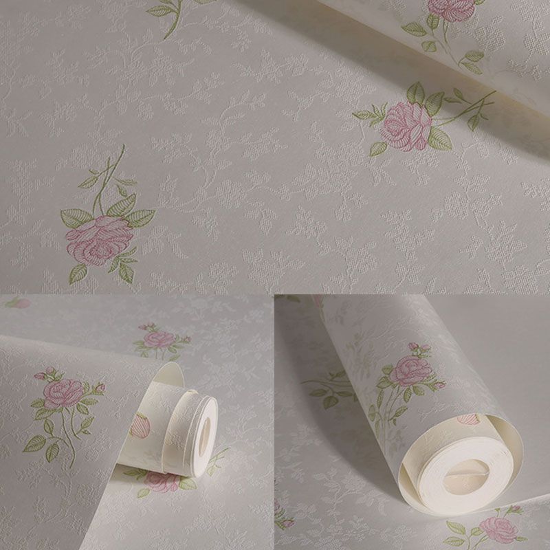 33' x 20.5" Wallpaper Fresh Minimalist Dense Flower Design Wall Decor, Non-Pasted