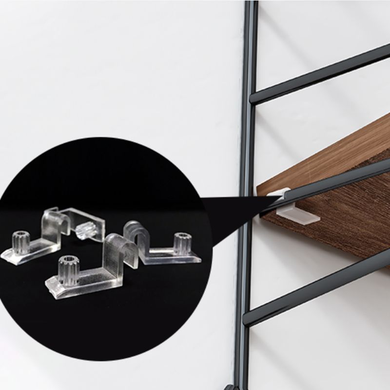 Engineered Wood Bookcase Floating Industrial Closed Back Bookshelf