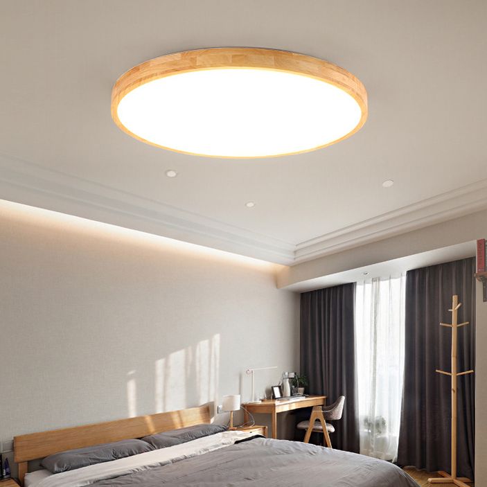 1 Licht Nordische Unterputz-Deckenleuchte Leuchtmittel Rundholz-Unterputz Deckenleuchte Licht für Wohnzimmer