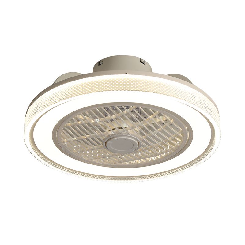 20 "runde Kasten Deckenlüftungslampe minimalistische weiße LED -Halbflush -Licht für Schlafzimmer