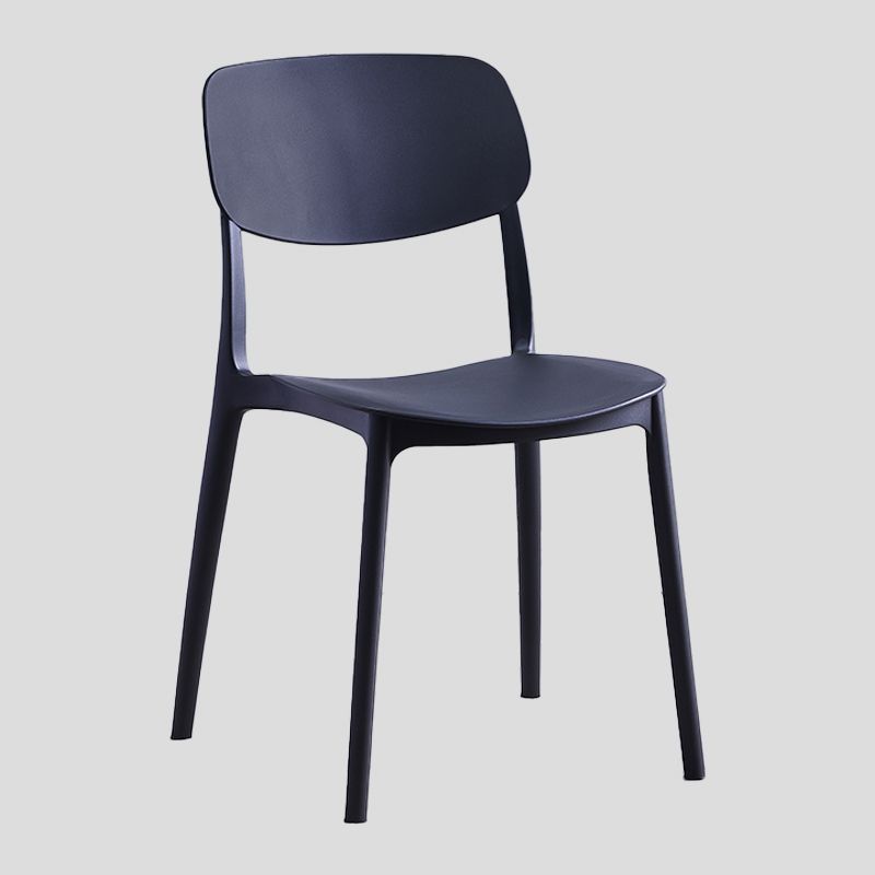 Sillas de comedor de plástico de estilo contemporáneo, respaldo abierto, silla lateral para cocina