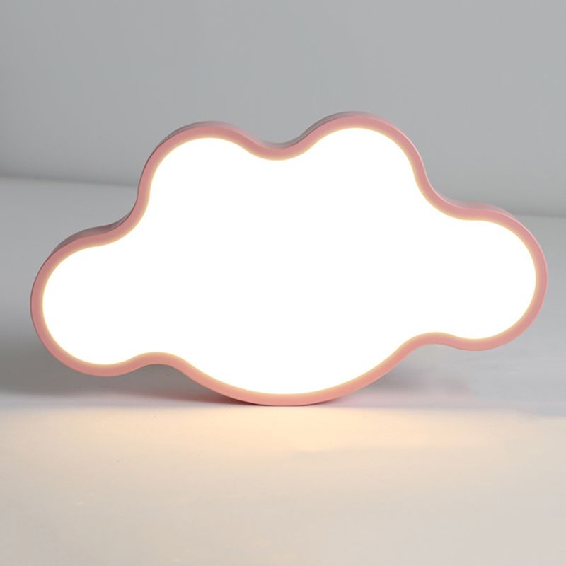 Le nuage en bois LED Ceiling Fixture in Modern Creative Style Acrylique Macaron Flush Mount for Bedroom