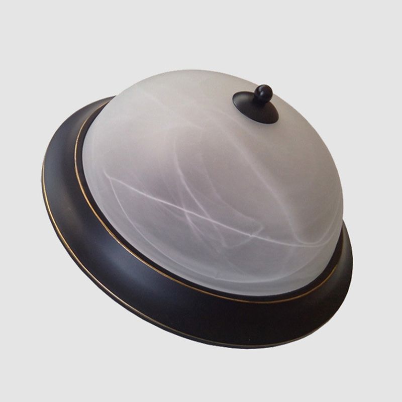 Dome Flush Mount Light Fixtures Traditional Glass Ceiling Light Fixtures for Bedroom