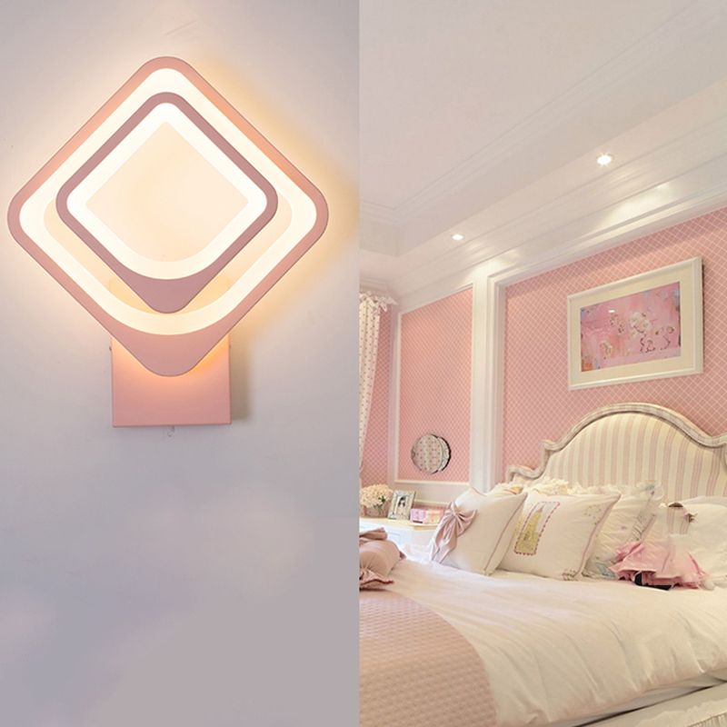 Contemporary Style Geometric Wall Lighting Ideas Metal 2 Lights Wall Lamps