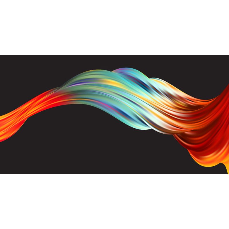 Bright Twist Pattern Mural Decal Moisture Resistant Modern House Interior Wall Art