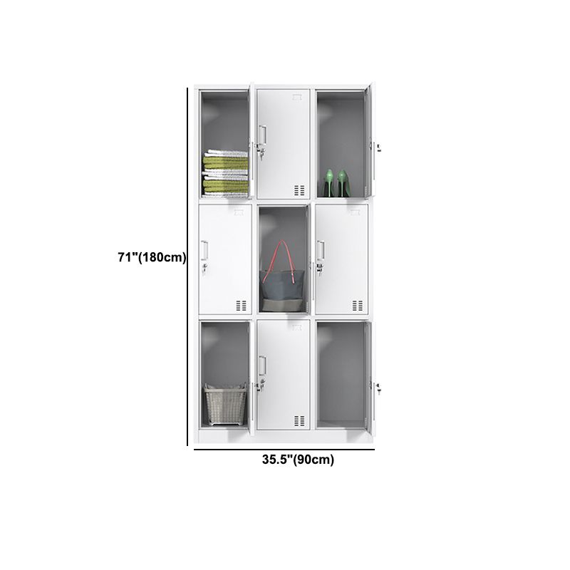 Metal Contemporary Cabinet for Home White Steel Storage Cabinet