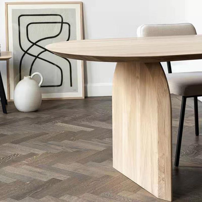 Simplicity Double Pedestal Table Oval Solid Pinewood Dining Table