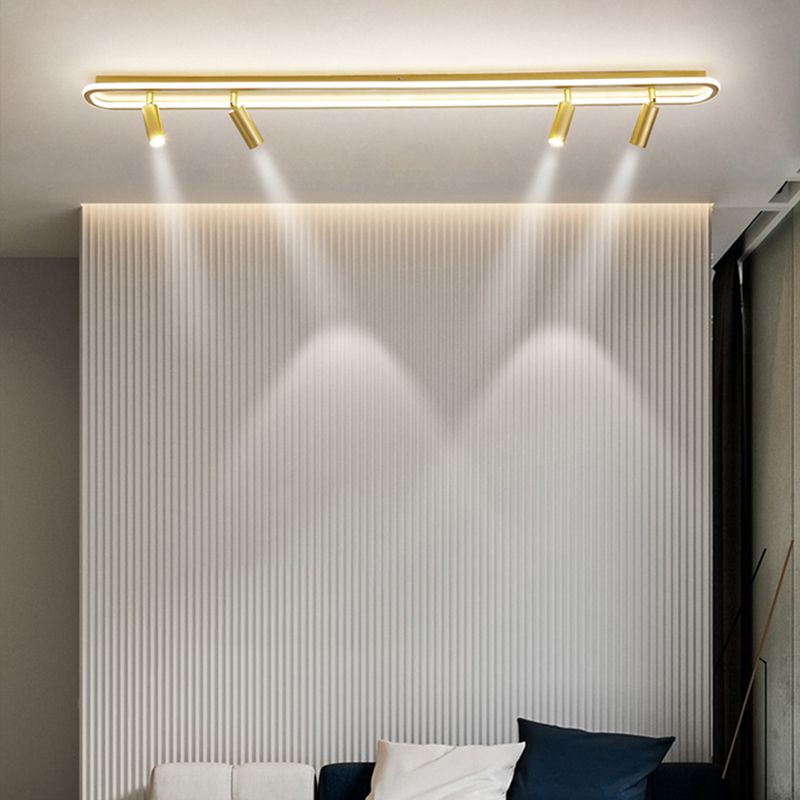 Plafonnier LED sur Rail en forme de géométrie, montage encastré en fer, Style moderne et Simple, pour salle à manger