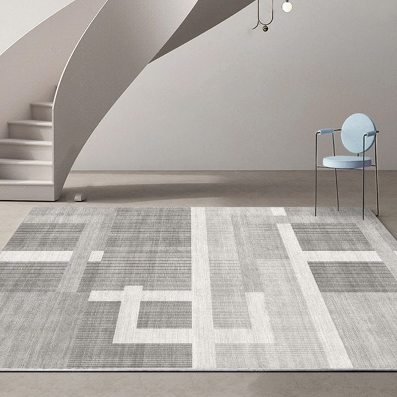 Tapis graphique gris wabi