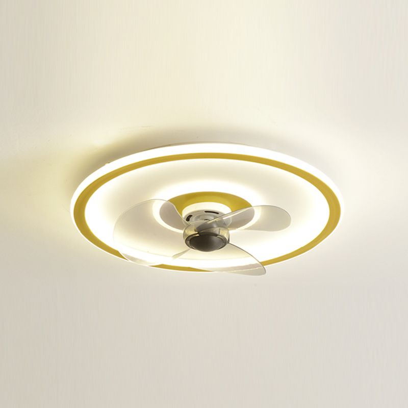 Cena circolare a ventola del soffitto Light Metal Minimalist LED Montano Accensione del soffitto