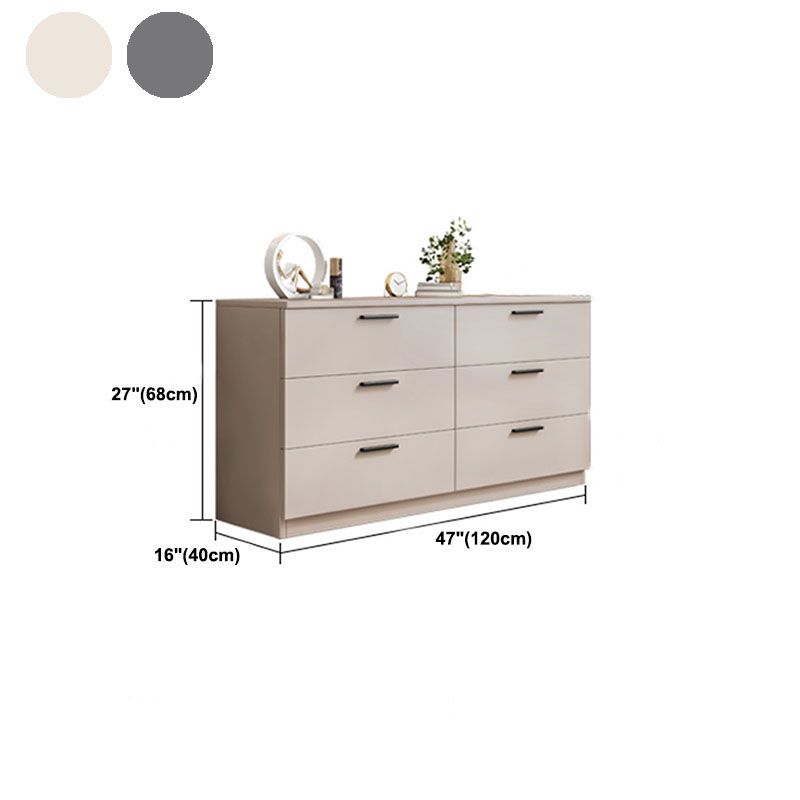 Contemporary Wood Double Dresser Bedroom Horizontal Storage Chest