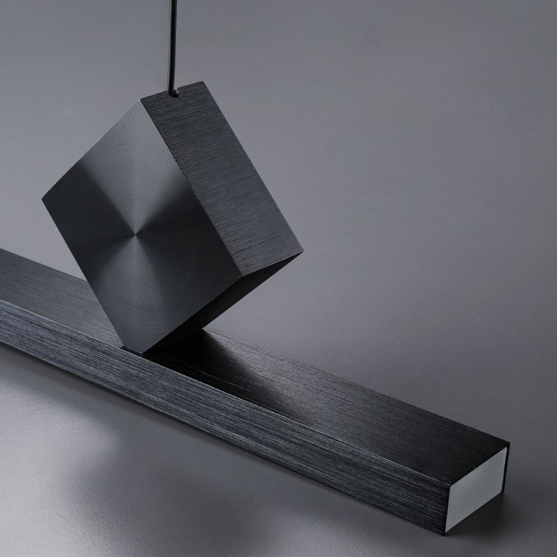 Luci a sospensione contemporanea illuminazione isola lineare Lampada sospesa isola Luce in oro