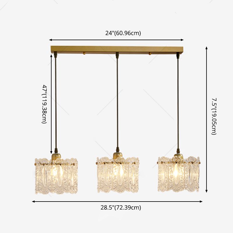 Gold Glass Pendant Lighting Fixtures Minimalism Ceiling Pendant for Dining Room