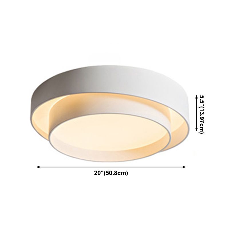 New Modern Circle LED Flush Mount 1-Light Iron Ceiling Mounted Light for Bedroom