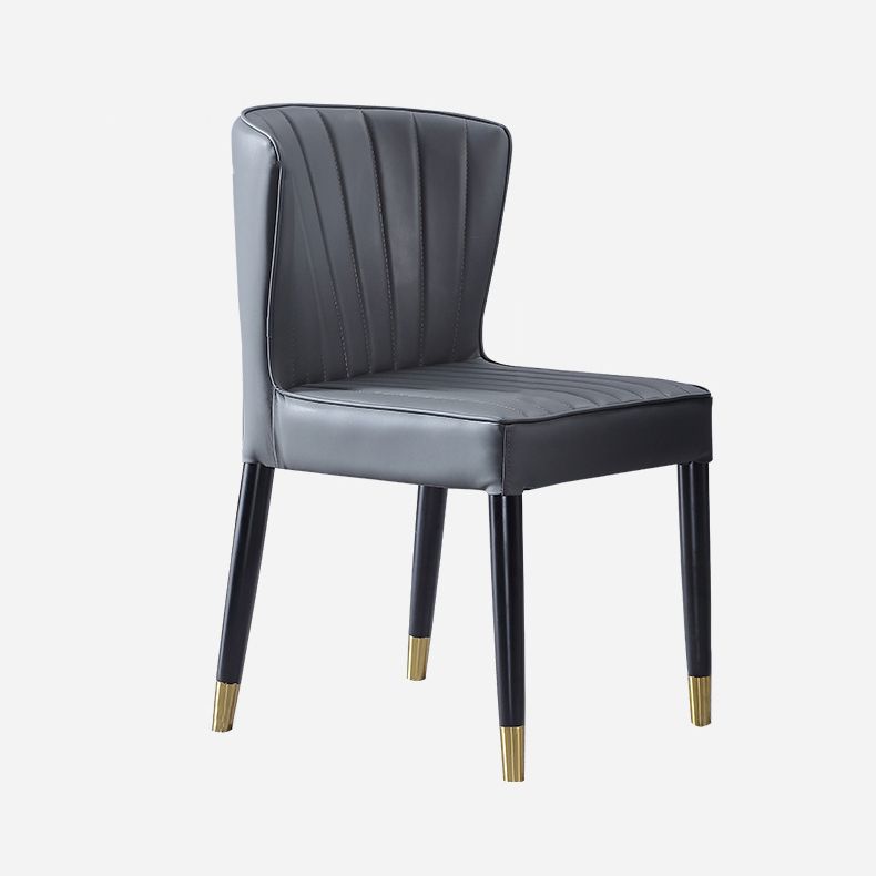 Indoor Scandinavian Side Chair Upholstered Wingback Wood Dining Room Chair