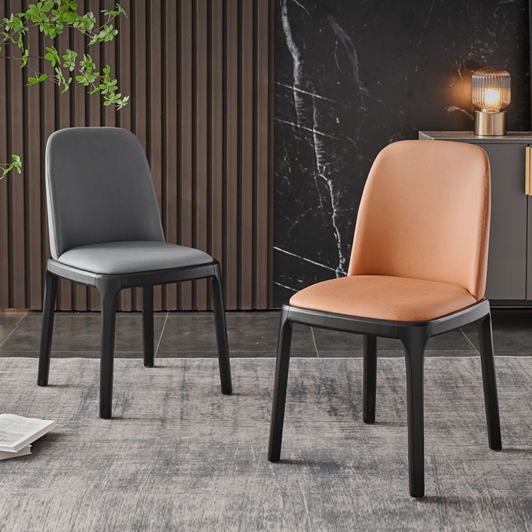 Contemporary Side Chair Dining Room Side Chair Set with Solid Wood Legs