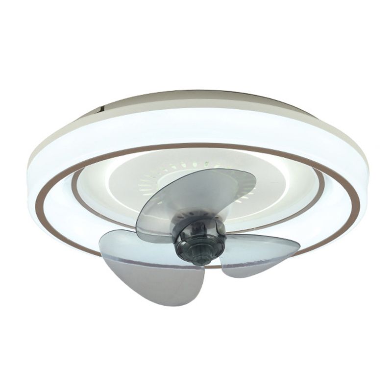 Circle Metal Ceiling Fan Lamp Minimalist LED Ceiling Mounted Light