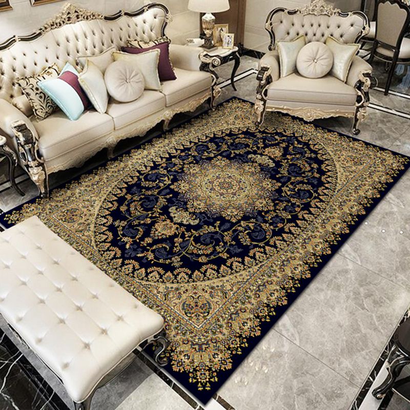 Nostalgia alfombra impresa floral sintética múltiple alfombra interior alfombra lavable sin deslizamiento para salón para salón