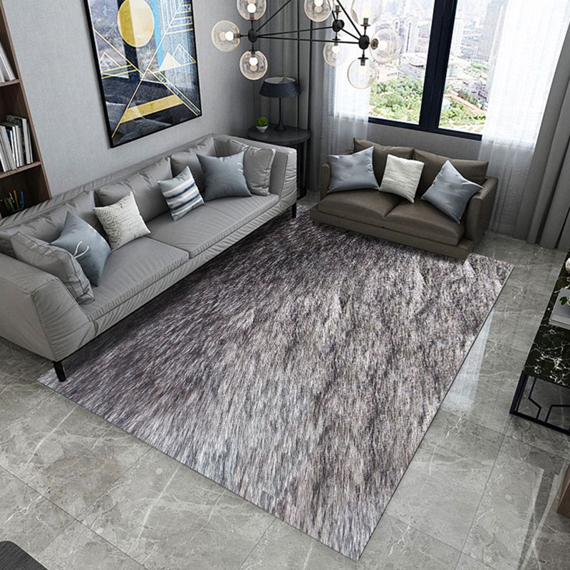 Moderner Wohnzimmer Teppich Multi -Farbe Tier Pelz Druck Teppich Polyster Easy Care Machine Waschbare Teppich