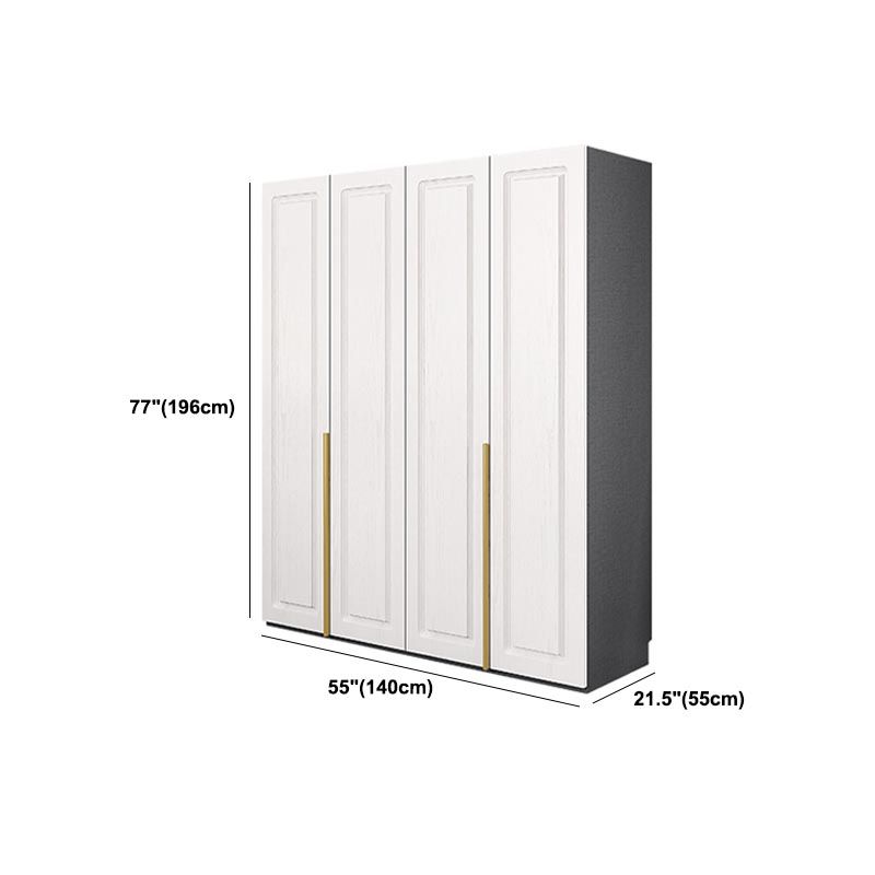 Modern Style Wardrobe White Colour Wooden Wardrobe Closet with Drawer