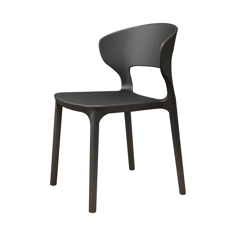 Modern Plastic Chair Open Back Indoor Dining Arm Chair for Dinning Room