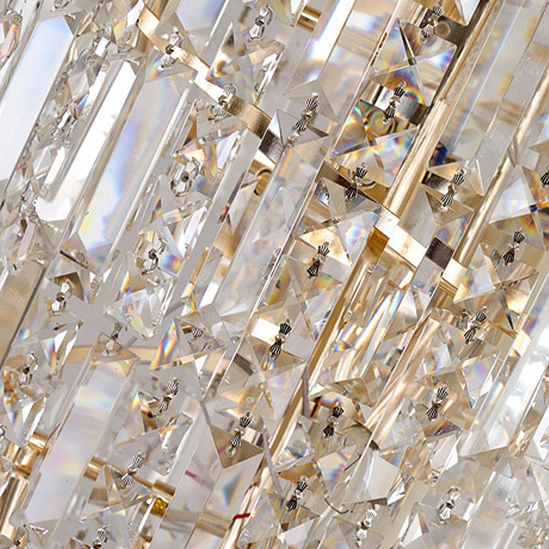 Gold 12 Heads Chandelier Lighting Modern Crystal Beaded Spiral Chandelier Pendant Light