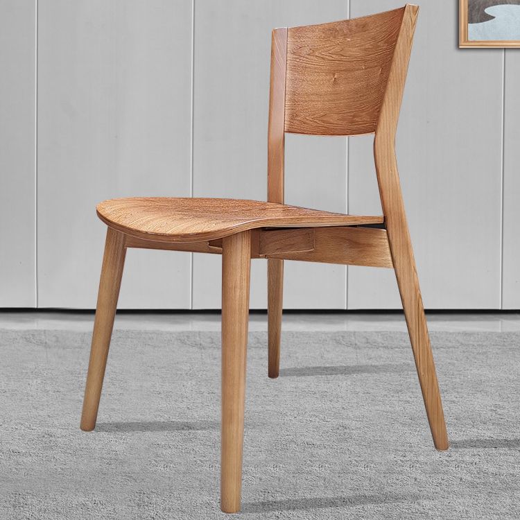 Chaises de salle à manger latérales contemporaines en bois avec chaises sans bras de salle à manger à 4 pieds