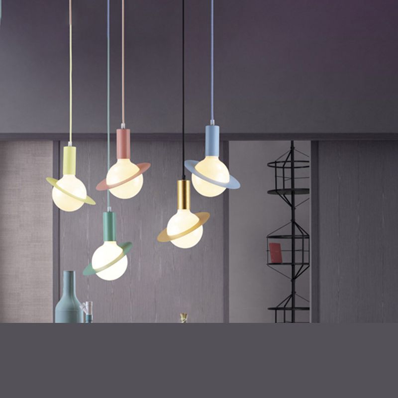 Metal Planet Pendant Ceiling Light Nordic Style Hanging Ceiling Light for Dinning Room