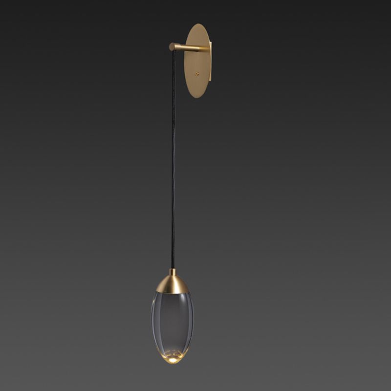 Crystal Teardrop Wall Sconce Lights Modern Style 1 Light Wall Mounted Light Fixture