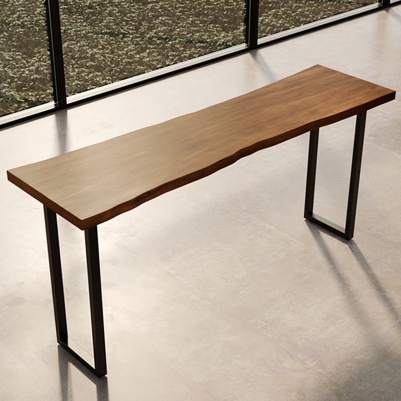 Rectangular Solid Wood Bar Table Set 1/4/7 Pieces Counter Table with High Stools