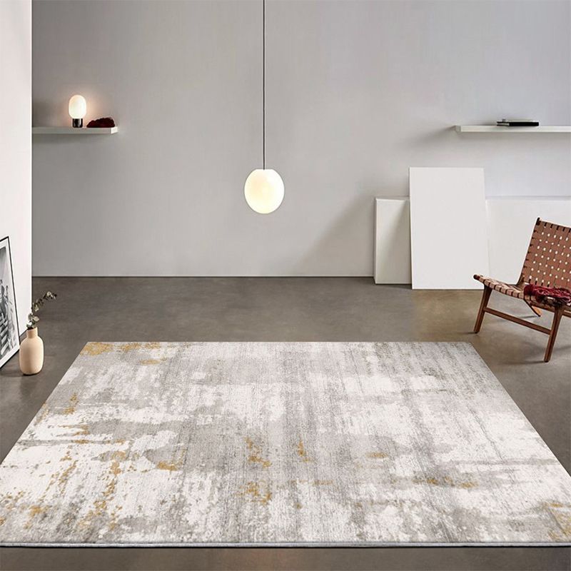 Grau hellfarbener Teppich abstrakter Muster Polyester Fläche Teppich Anti-Schlupf-Fläche Teppich für Raum