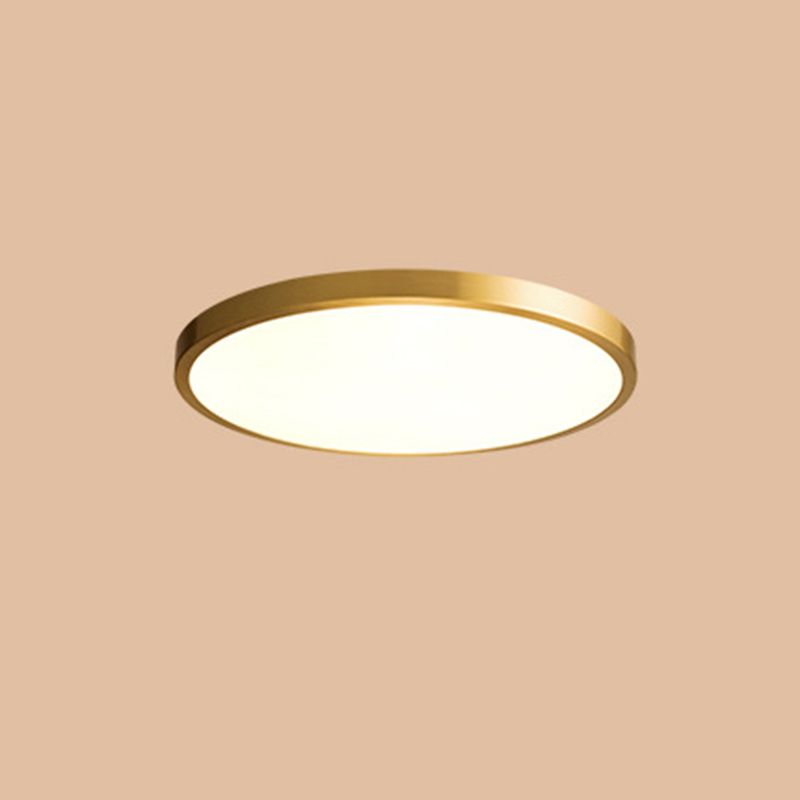 1-Light Round Shaped Flush Mount Light Modern Style Metal Led Flush Mount
